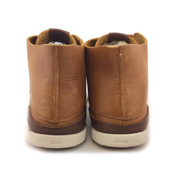 OluKai Nalukai Brown Leather Moc Toe Boots 10 - Picture 6 of 12